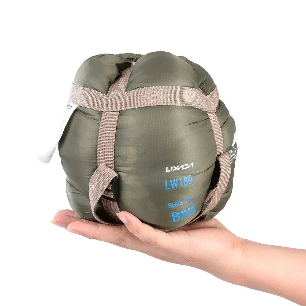 LIXADA 190 * 75cm Outdoor Envelope Sleeping Bag Camping Travel Hiking Ultra-light Sleeping Bag Travel Bag Hiking LW180 680g