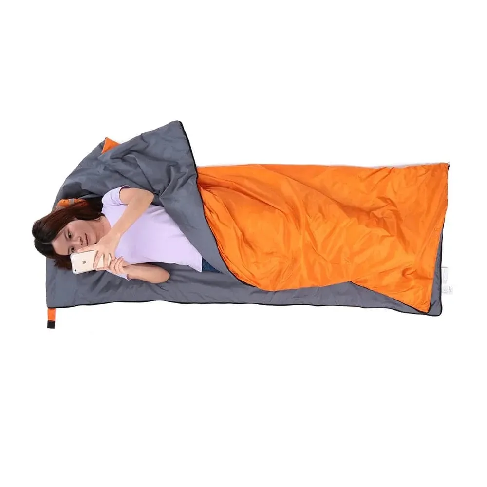 LIXADA 190 * 75cm Outdoor Envelope Sleeping Bag Camping Travel Hiking Ultra-light Sleeping Bag Travel Bag Hiking LW180 680g