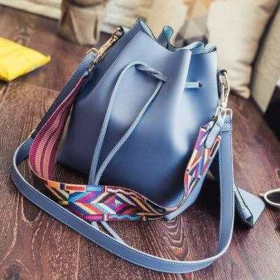 LMK PU MEDIUM BUCKET BAG