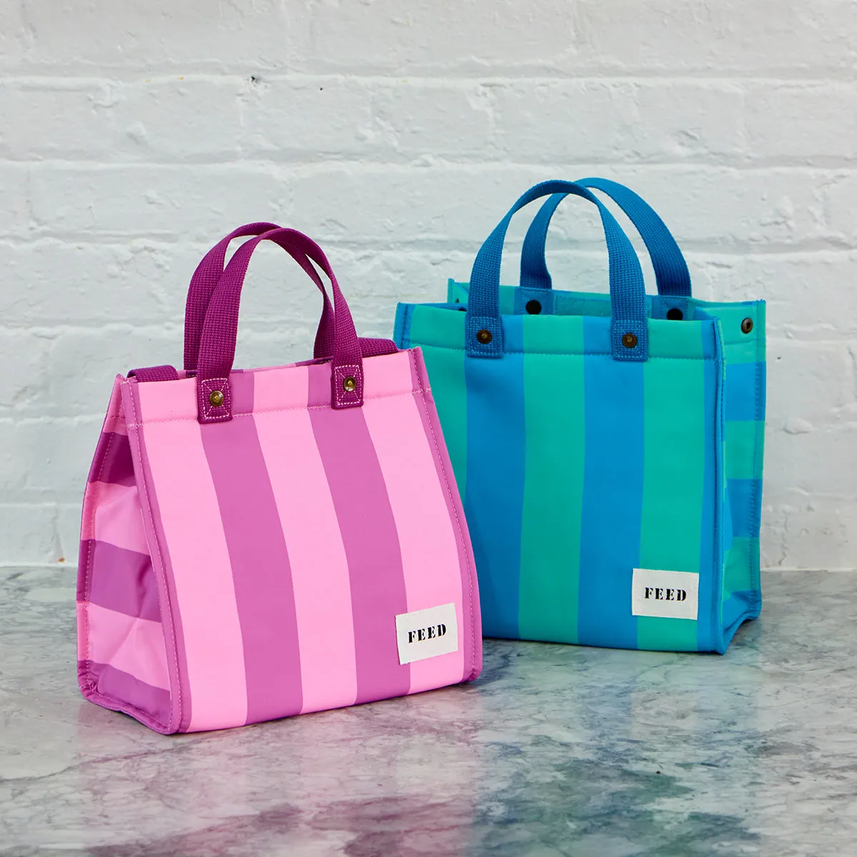 Lunch Bag Pink Cabana Stripe