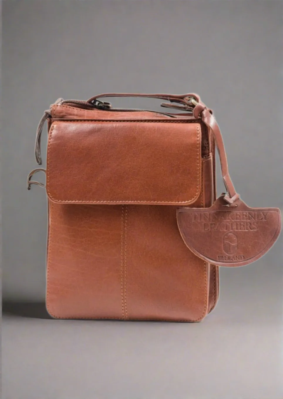 Luxury Irish Leather Pup Bag - Brown