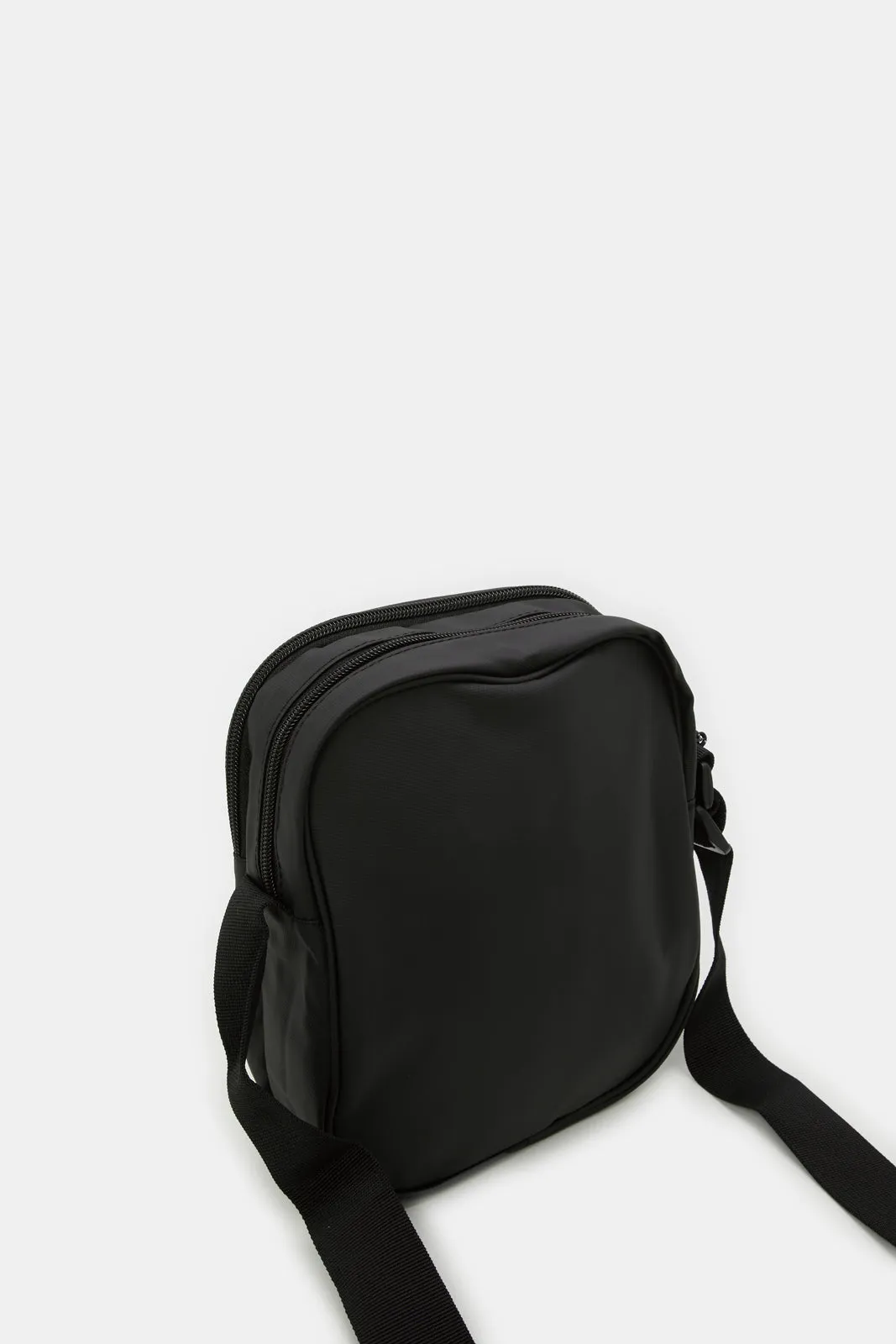 Men Black Printed Crossbody Bag