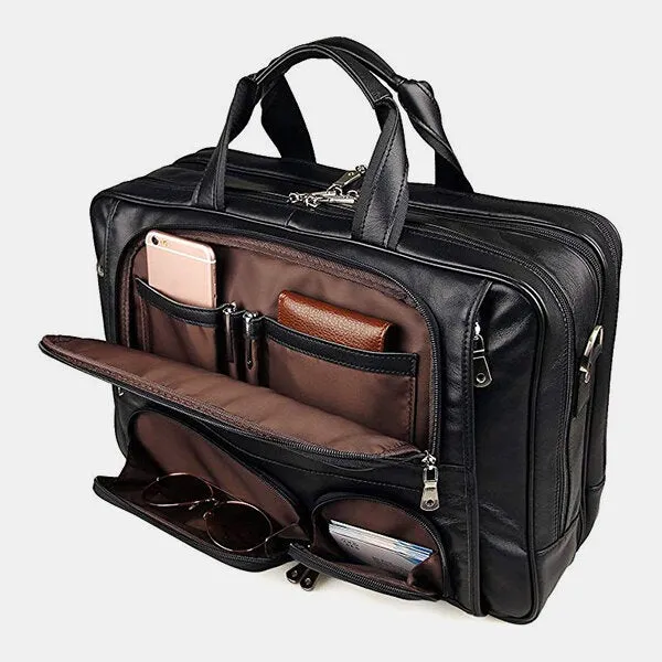 Men Multifunction Multi-pocket Waterproof 15.6 Inch Laptop Bag Briefcase Business Handbag Crossbody Bag Teacher Bag