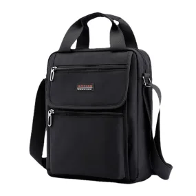 Men Nylon Casual Brief Waterproof Multi-Pocket Multi-Purpose 12 Inch Laptop Bag Handbag Shoulder Crossbody