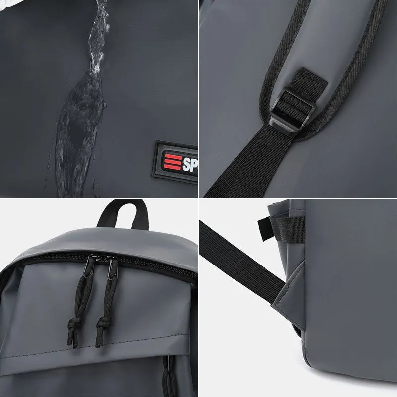 Men Nylon Waterproof Wearable Backpack Large Capacity Multiple Compartments Shoulder Bag