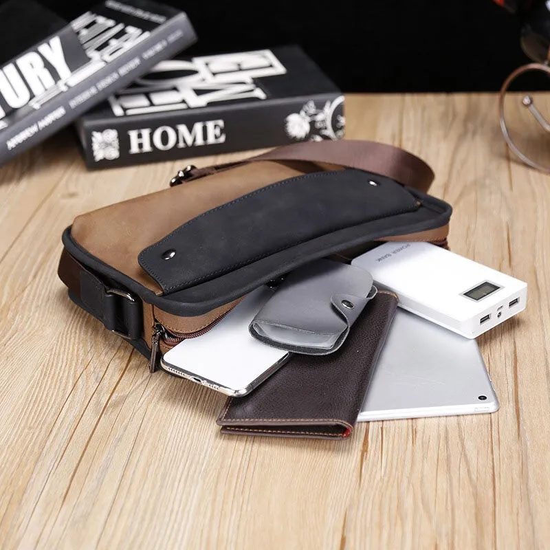 Men PU Leather Anti-theft British Retro Crossbody Bags Shoulder Bag Messenger