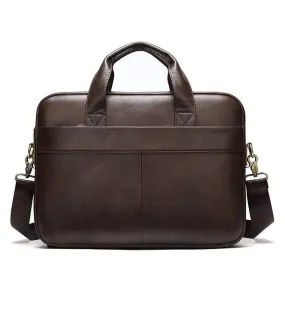 Men's brown leather Attache Briefcase Bag