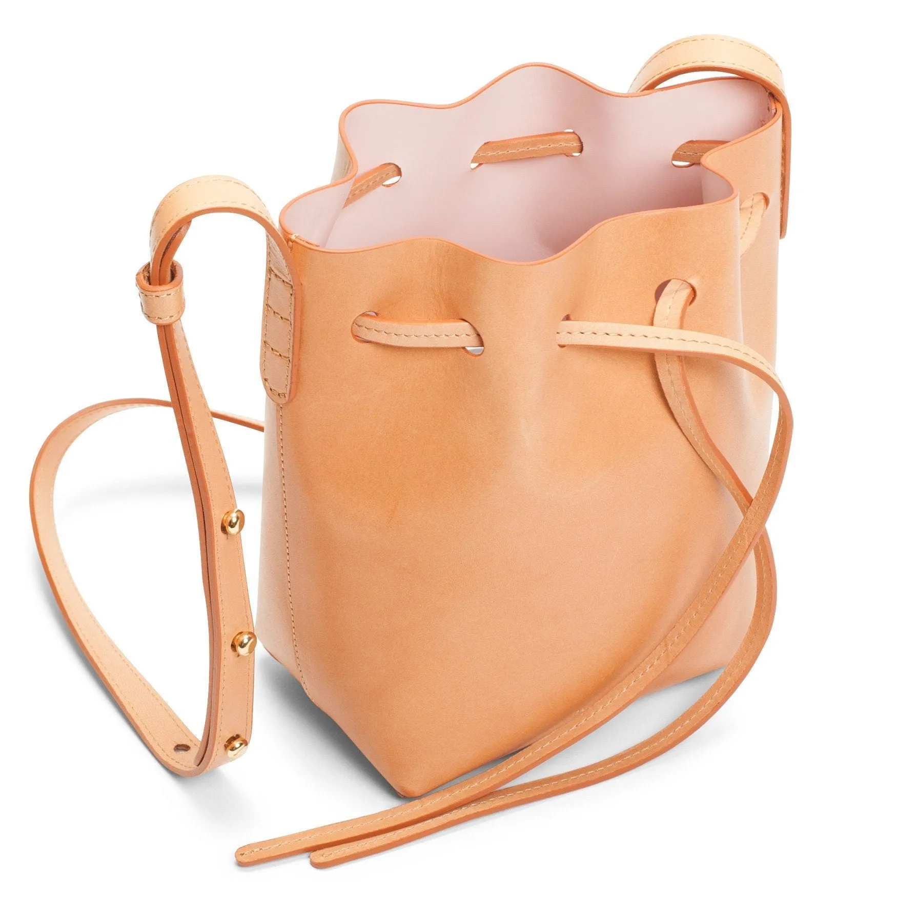 Mini Mini Bucket Bag - Cammello/Rosa