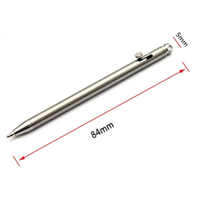 Mini Titanium Pen EDC Gadget Keychain Ballpoint Pen Practical Tactical Pen Outdoor Camping Hiking Cycling Equipment