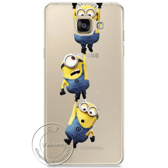 Minions Cat Mickey & Minnie Kiss Hard Case Cover For Samsung Galaxy A310 A510 A710 J110 J510 J710 A3 A5 A7 J1 J5 J7 2016 2017