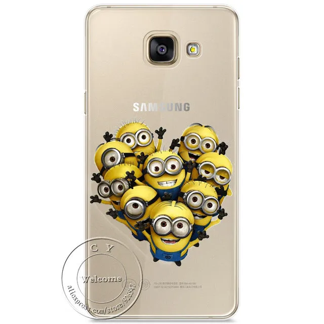 Minions Cat Mickey & Minnie Kiss Hard Case Cover For Samsung Galaxy A310 A510 A710 J110 J510 J710 A3 A5 A7 J1 J5 J7 2016 2017