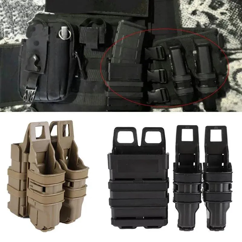 MOLLE RIFLE & DBL PISTOL HOLDER, HARDSHELL (OD)