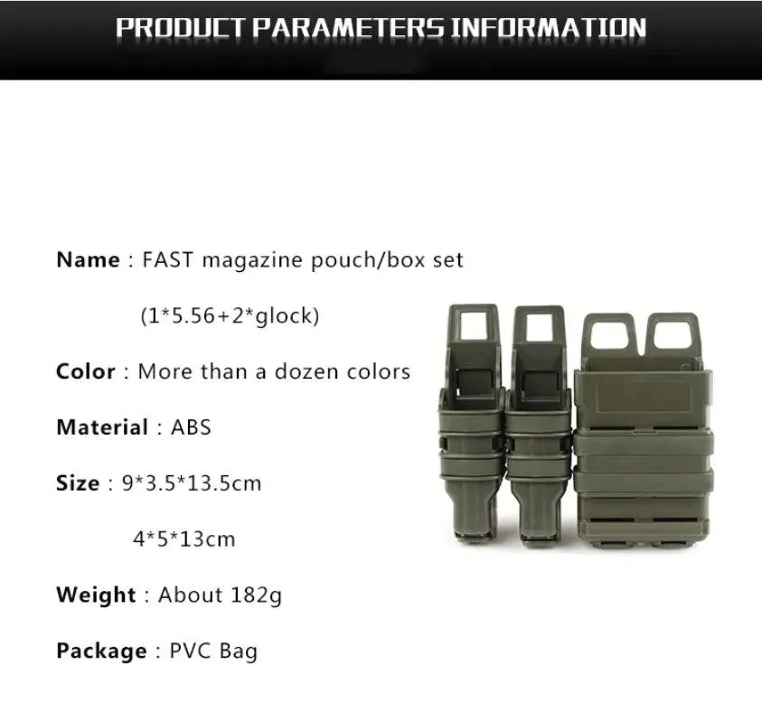 MOLLE RIFLE & DBL PISTOL HOLDER, HARDSHELL (OD)