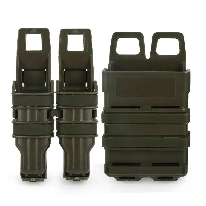 MOLLE RIFLE & DBL PISTOL HOLDER, HARDSHELL (OD)