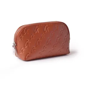 MONOGRAM COSMETIC POUCH - BROWN