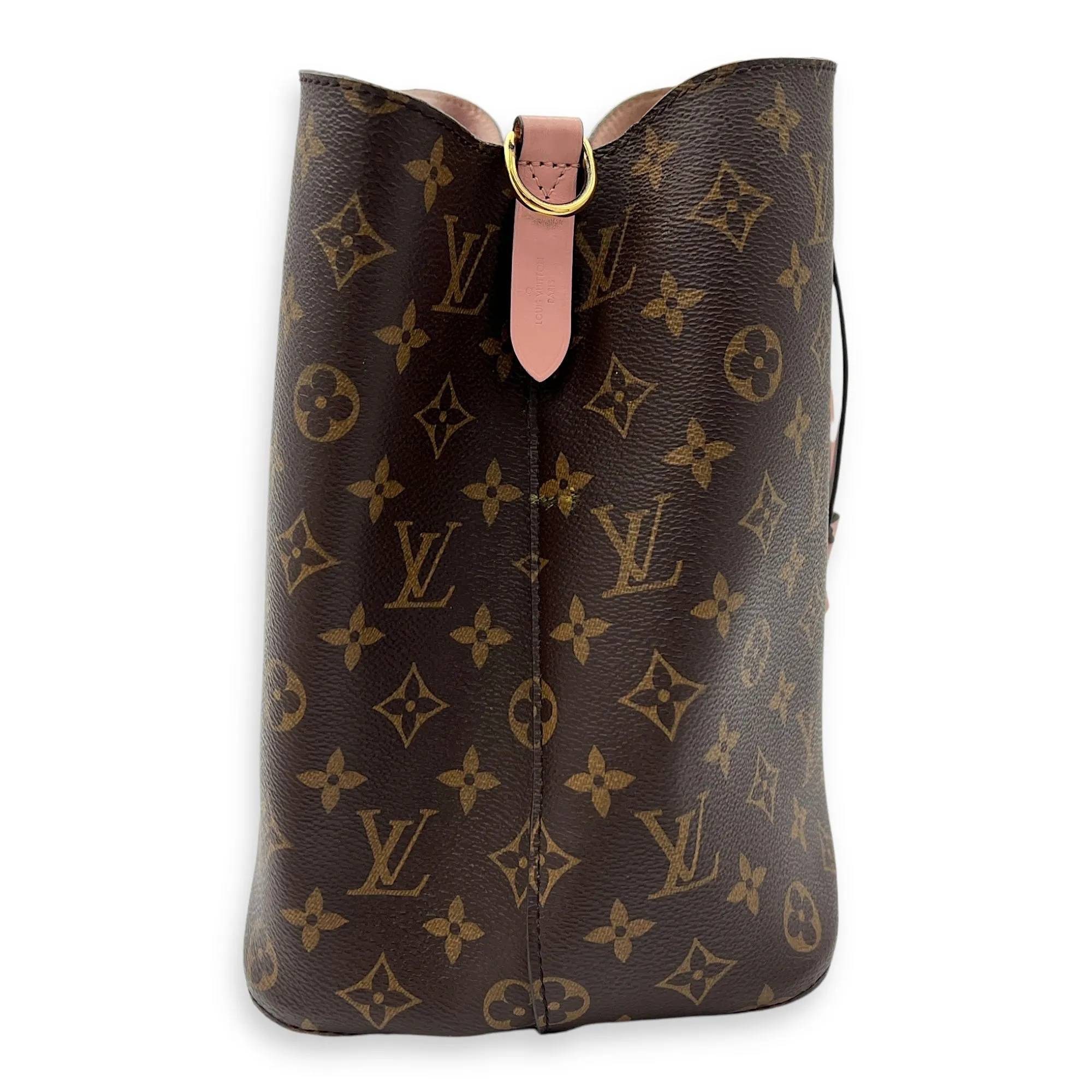 NeoNoe Bucket Bag MM Pink in Monogram Coated Canvas, Gold hardware