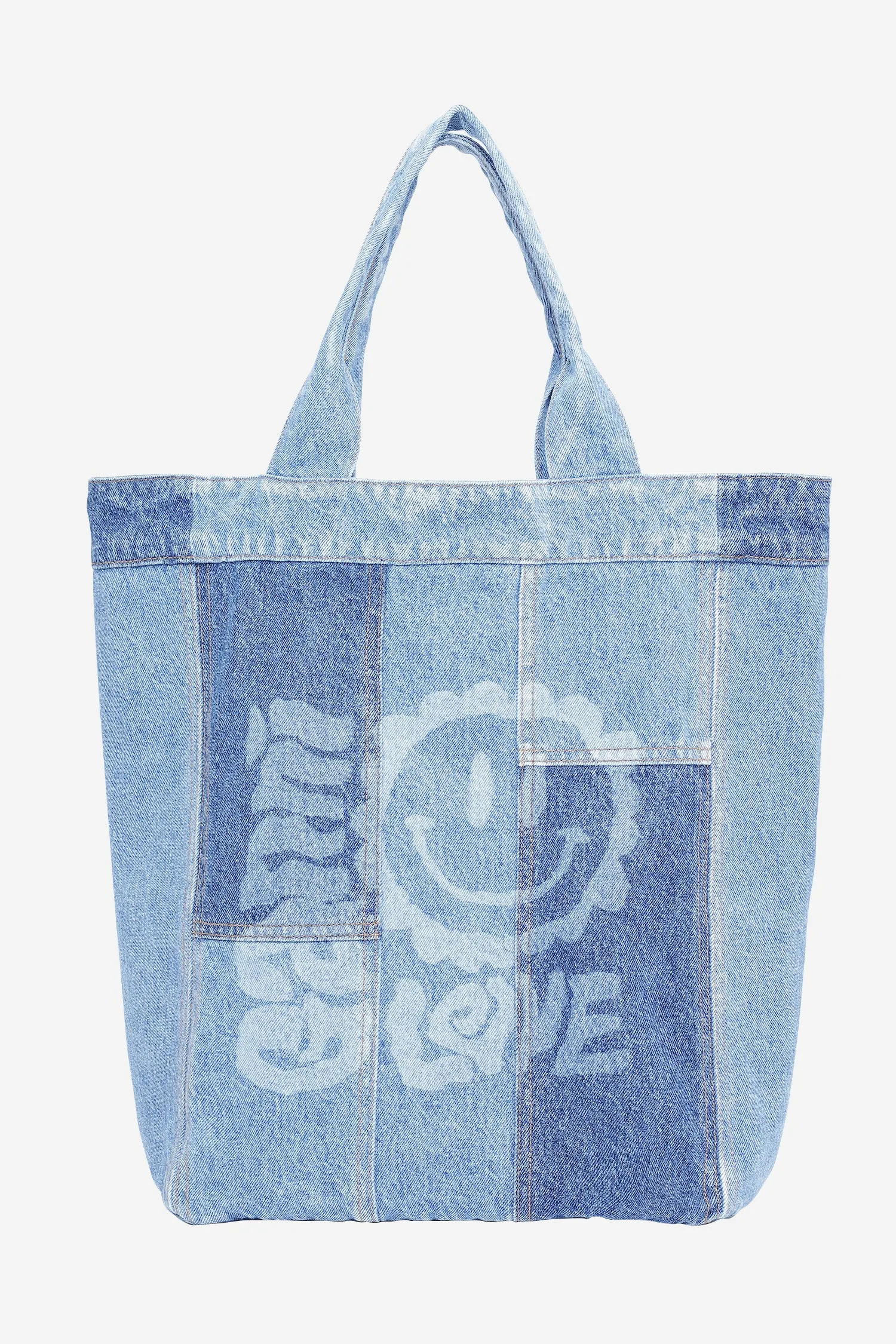 Organic Cotton Denim Smiley Tote