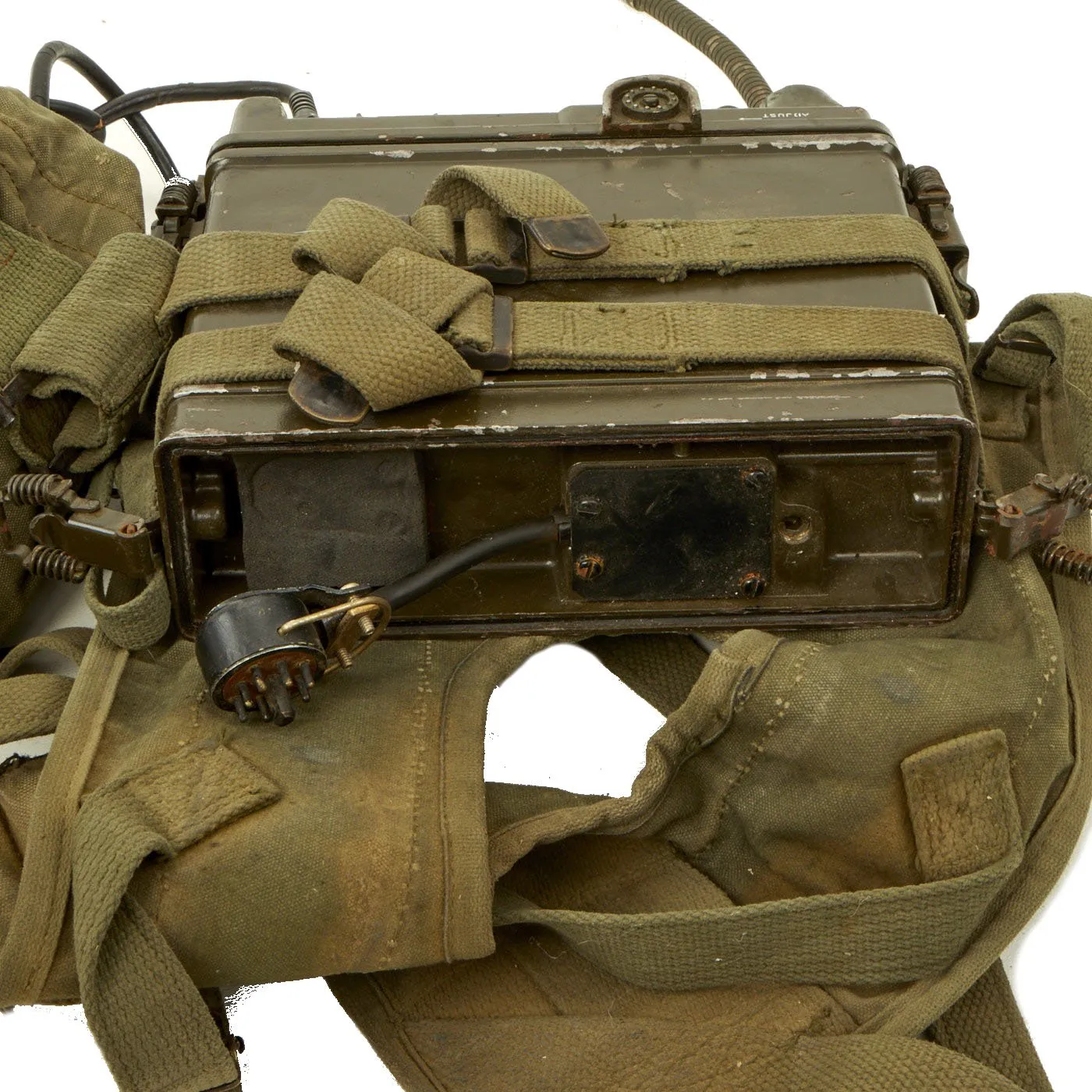 Original U.S. Korean War Vietnam War RT-176A AN/PRC-10 Backpack Radio Rig - Serial No. LBAD-6906