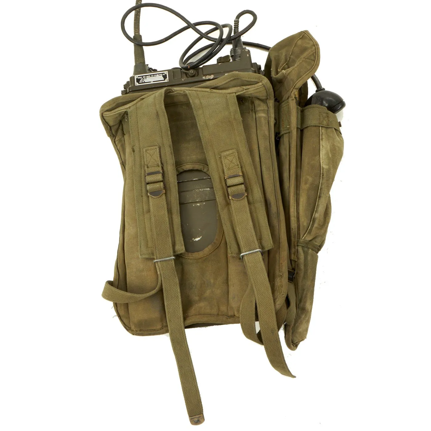 Original U.S. Korean War Vietnam War RT-176A AN/PRC-10 Backpack Radio Rig - Serial No. LBAD-6906