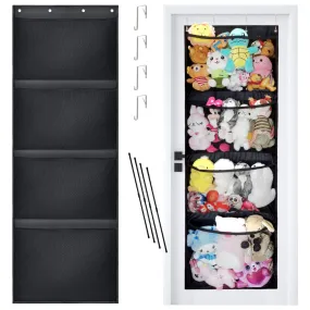 Over Door Stuffed Animal Storage 4 Large Pockets (22*64.5 IN)