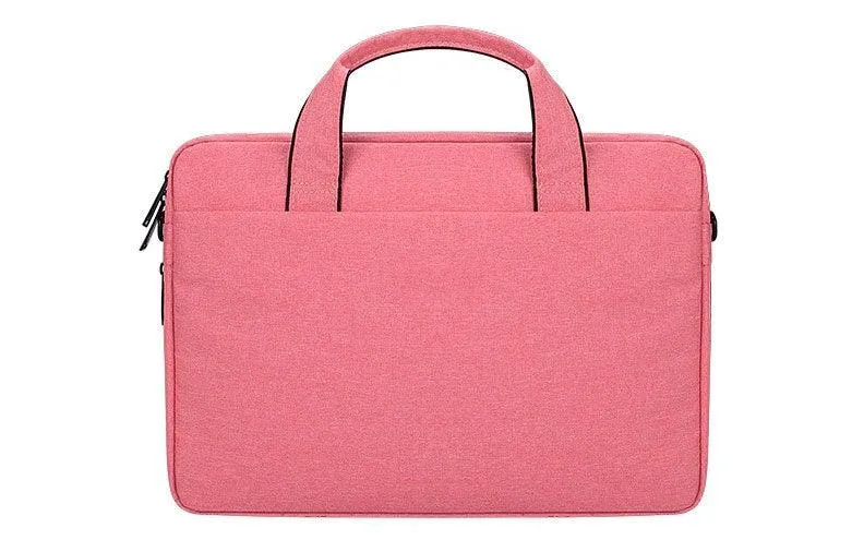 Oxford Men's Portable And Expandable Laptop Bag-Pink