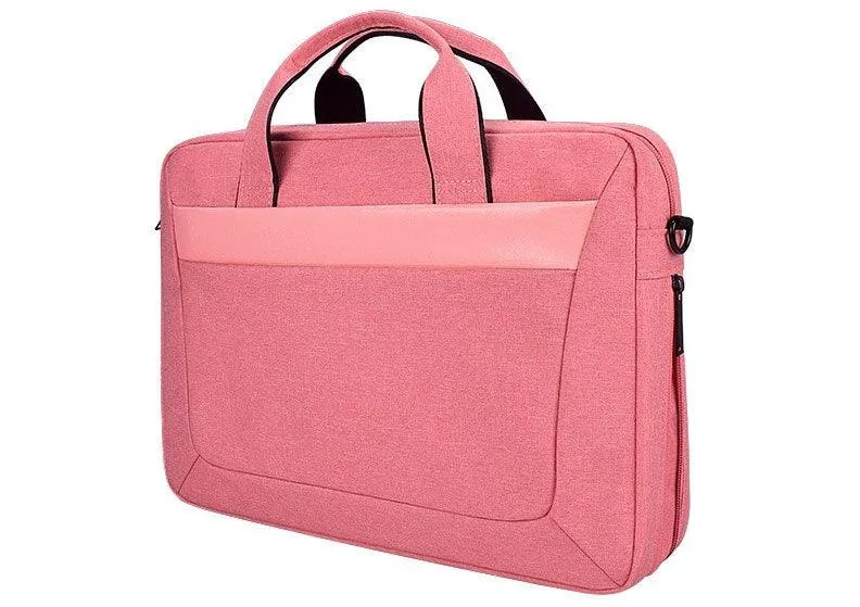 Oxford Men's Portable And Expandable Laptop Bag-Pink