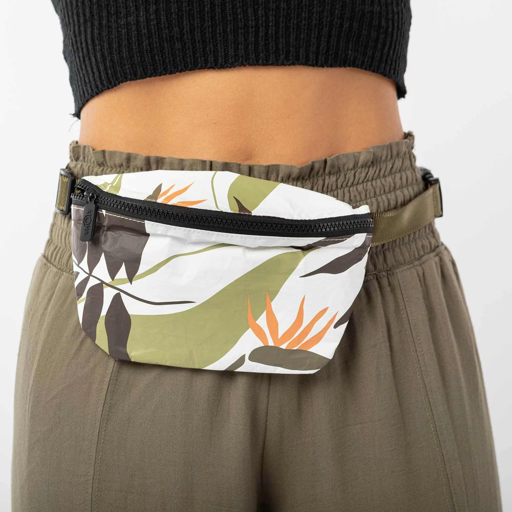 Painted Birds Mini Hip Pack / Neutrals