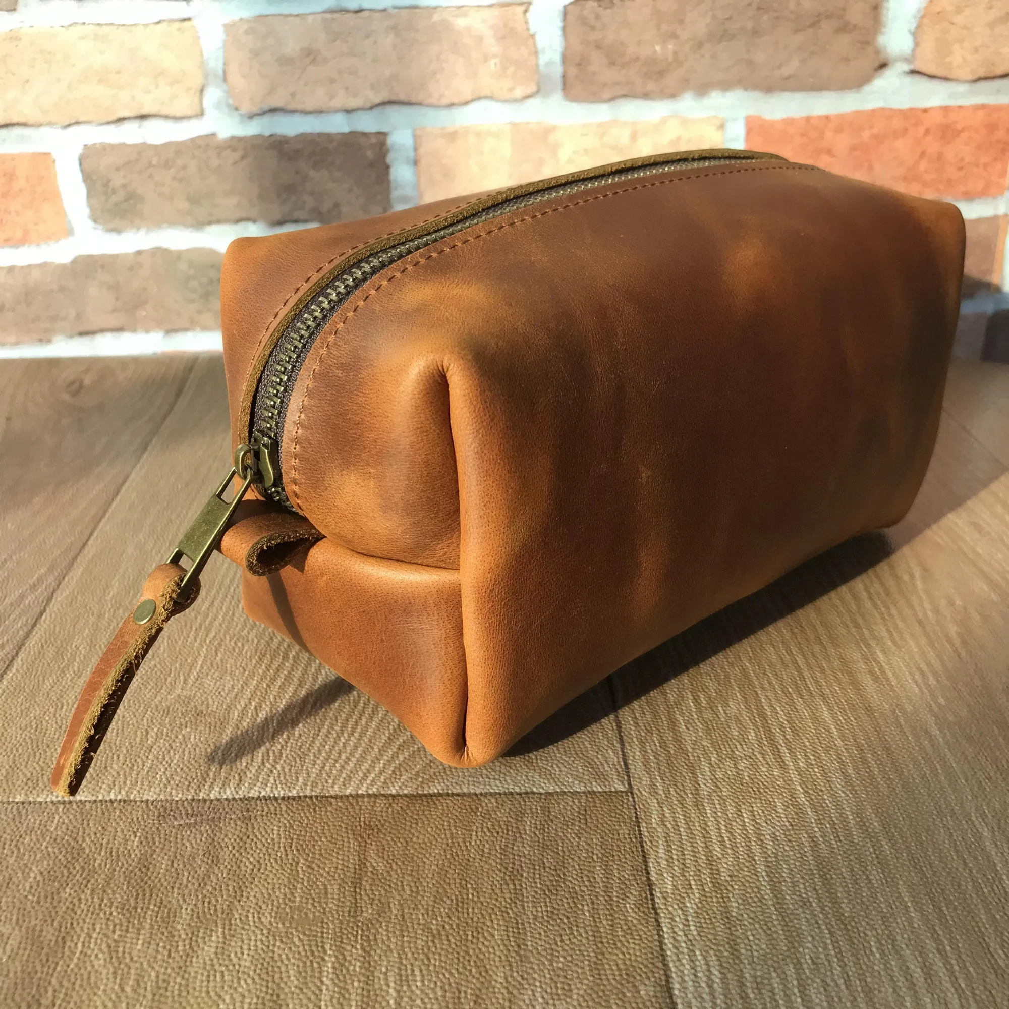 Personalized Leather Dopp Kit