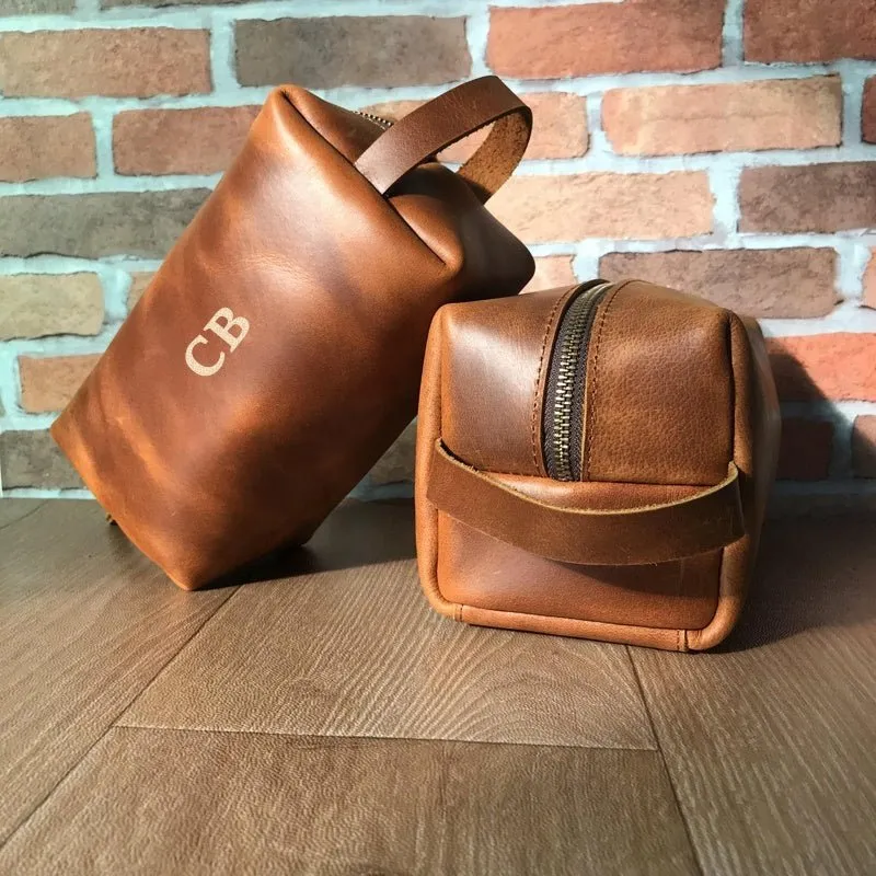 Personalized Leather Dopp Kit