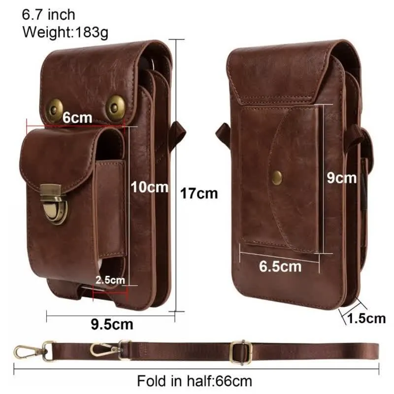 Phone Holster Crossbody Leather Belt Bag