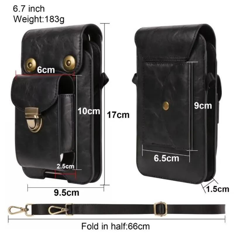 Phone Holster Crossbody Leather Belt Bag