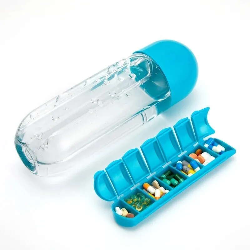 Pill Organizer Water Bottle