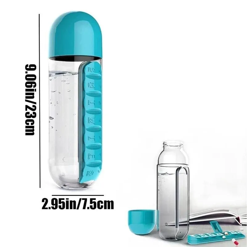 Pill Organizer Water Bottle