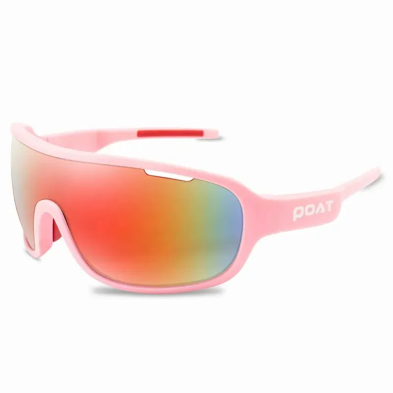 POAT 4 Lens Cycling Glasses UV400 Outdoor Sports Eyewear Fashion Bike Bicycle Sunglasses Mtb Goggles with Case