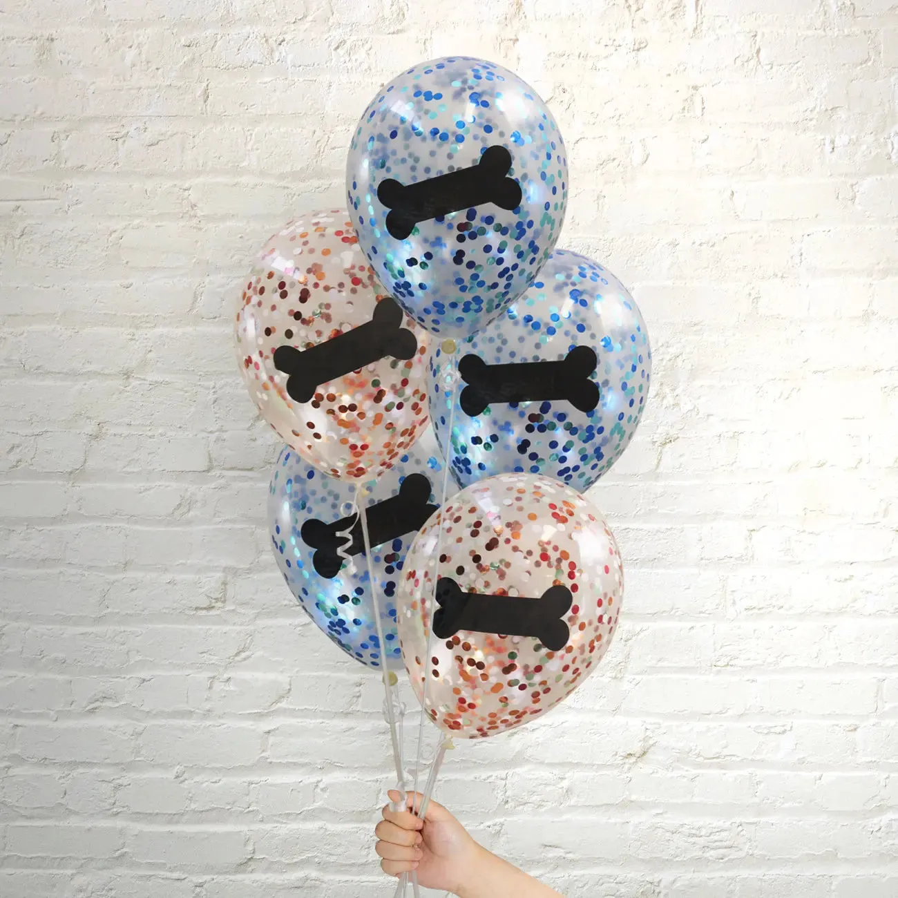 Pop Balloons Bluey Dog Bone Confetti Balloons - 5 Pkt