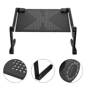 Portable 360 Degree Adjustable Laptop Notebook Table Stand Tray Lazy Foldable Aluminum Alloy Computer Desk