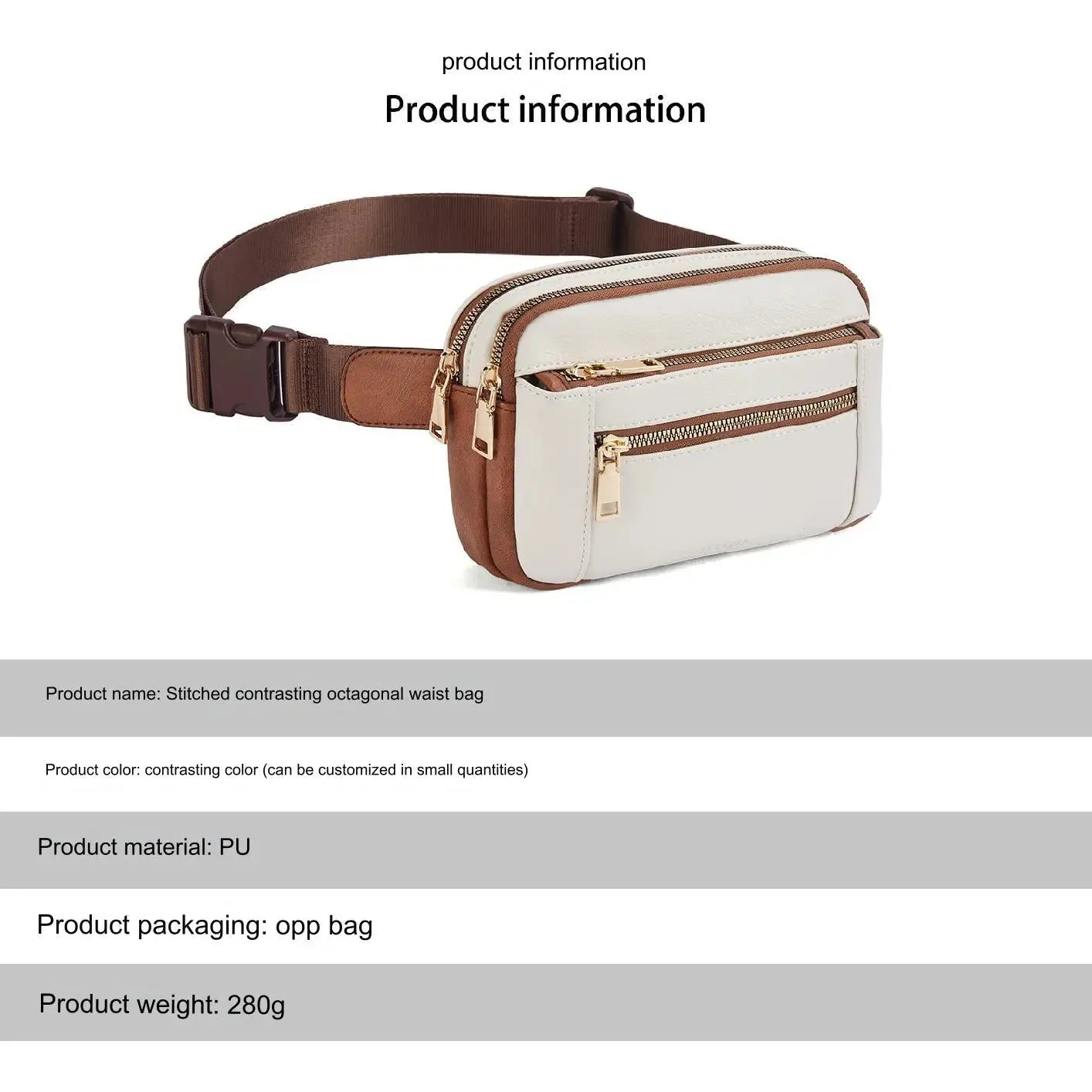 Premium Leather Fanny Pack - Lightweight Waist Bag with Adjustable Belt