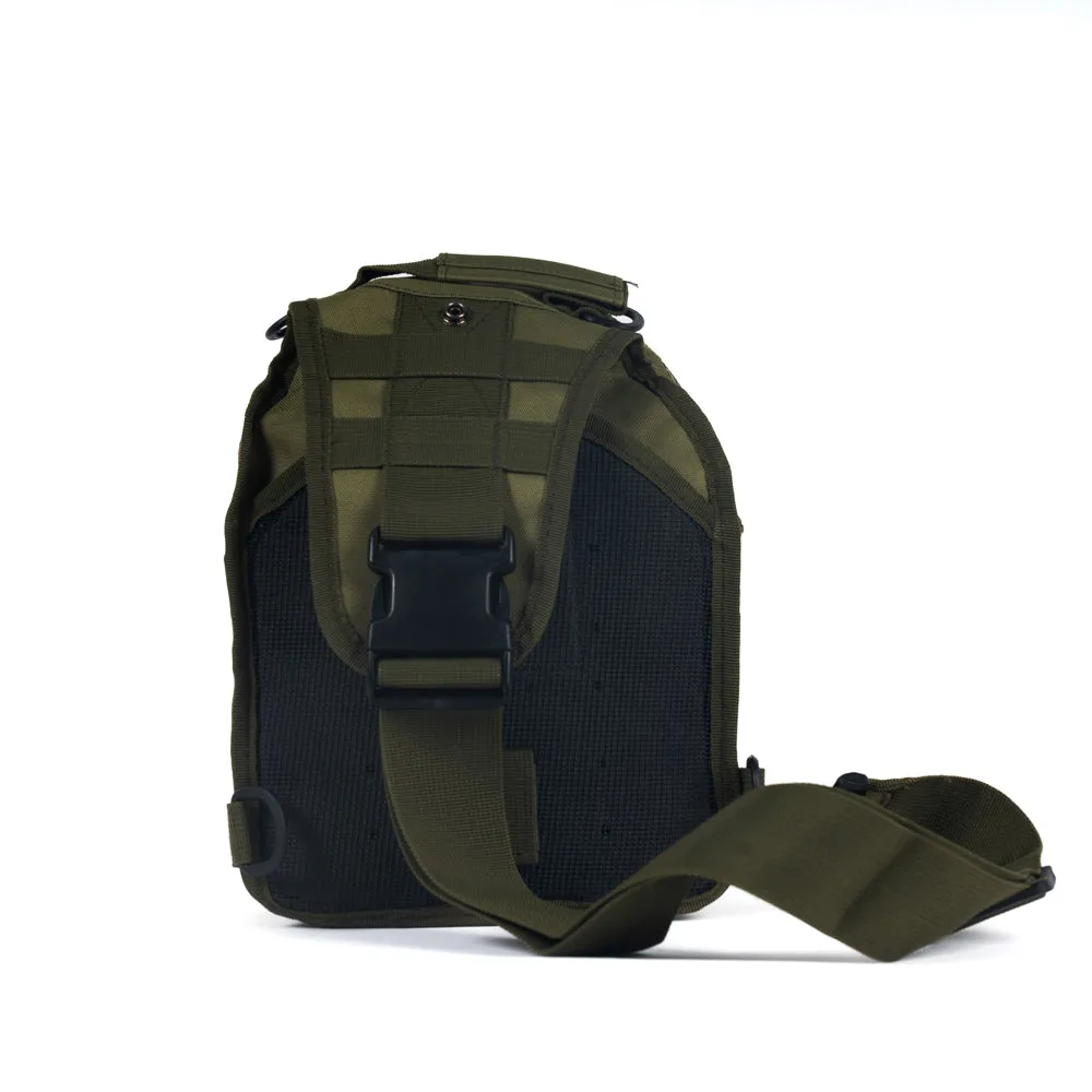 Proof of Work Division Molle Shoulder Sling Daypack Bag  [MILITARY GREEN] MILITARY GRADE COLLECTION