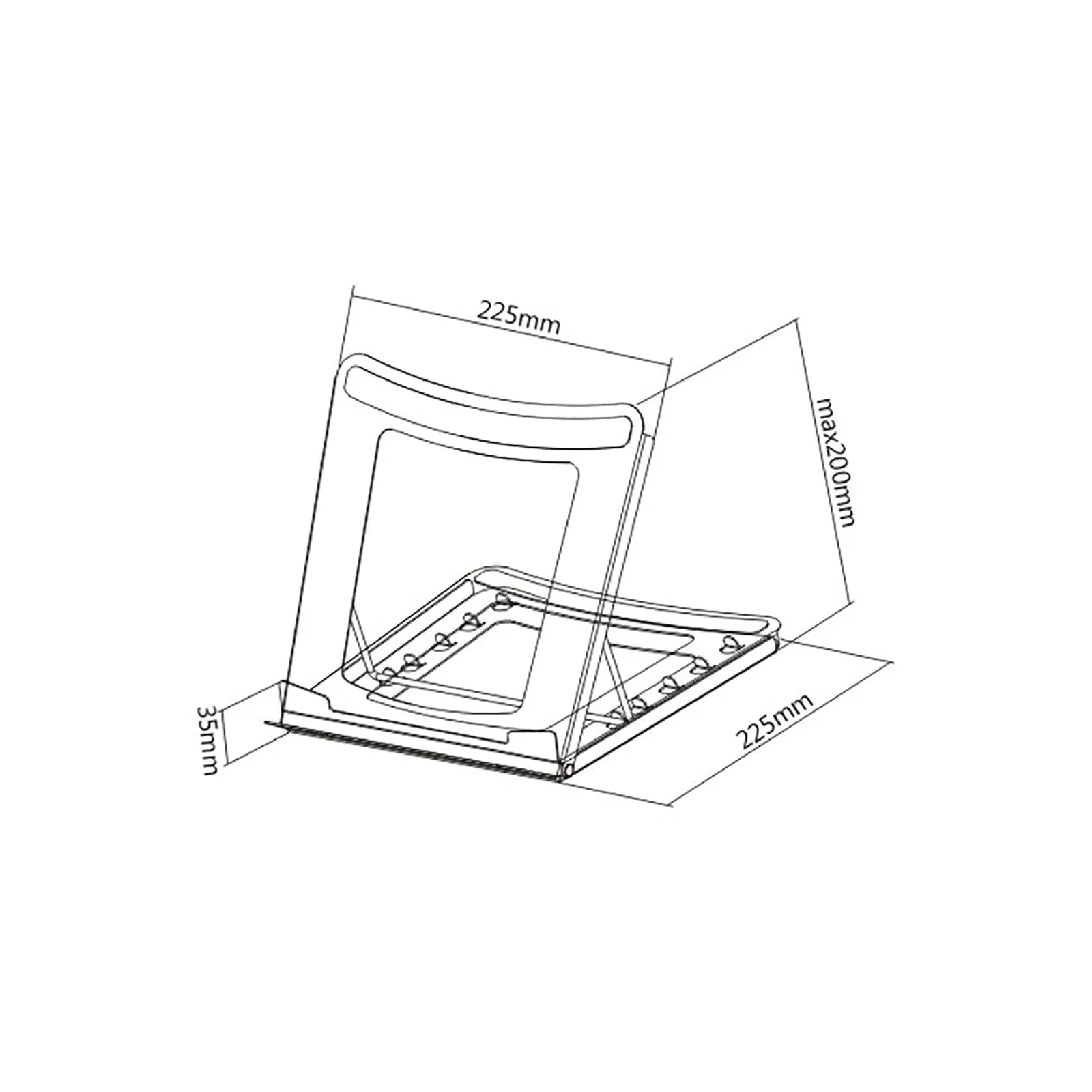 ProperAV Steel Construction Laptop or Tablet Stand with 5 Adjustable Settings