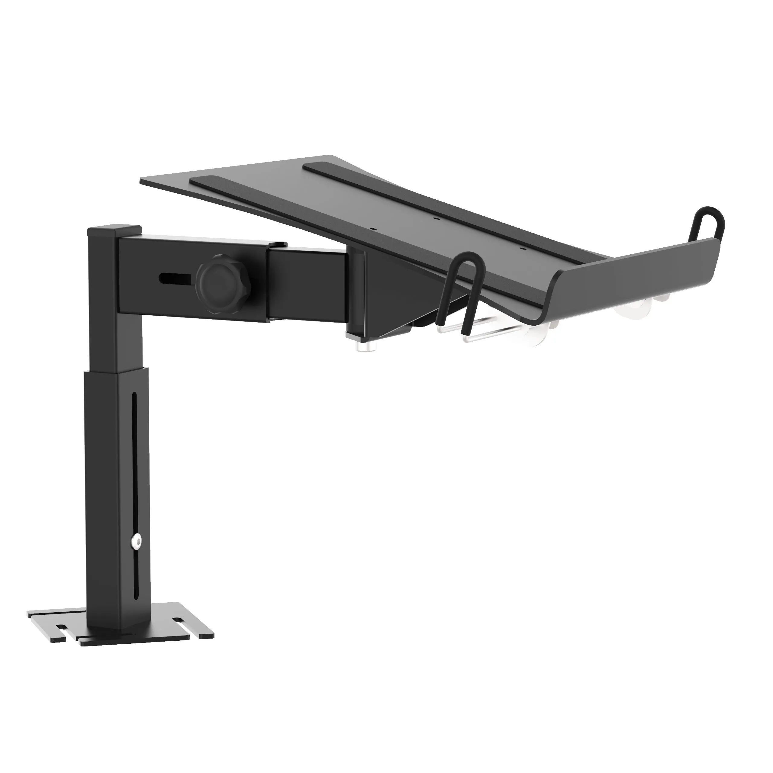 ProX XF-B3SHELFBL BLACK Universal Side Laptop Shelf Mounting Stand for B3 DJ Table Workstation by Humpter