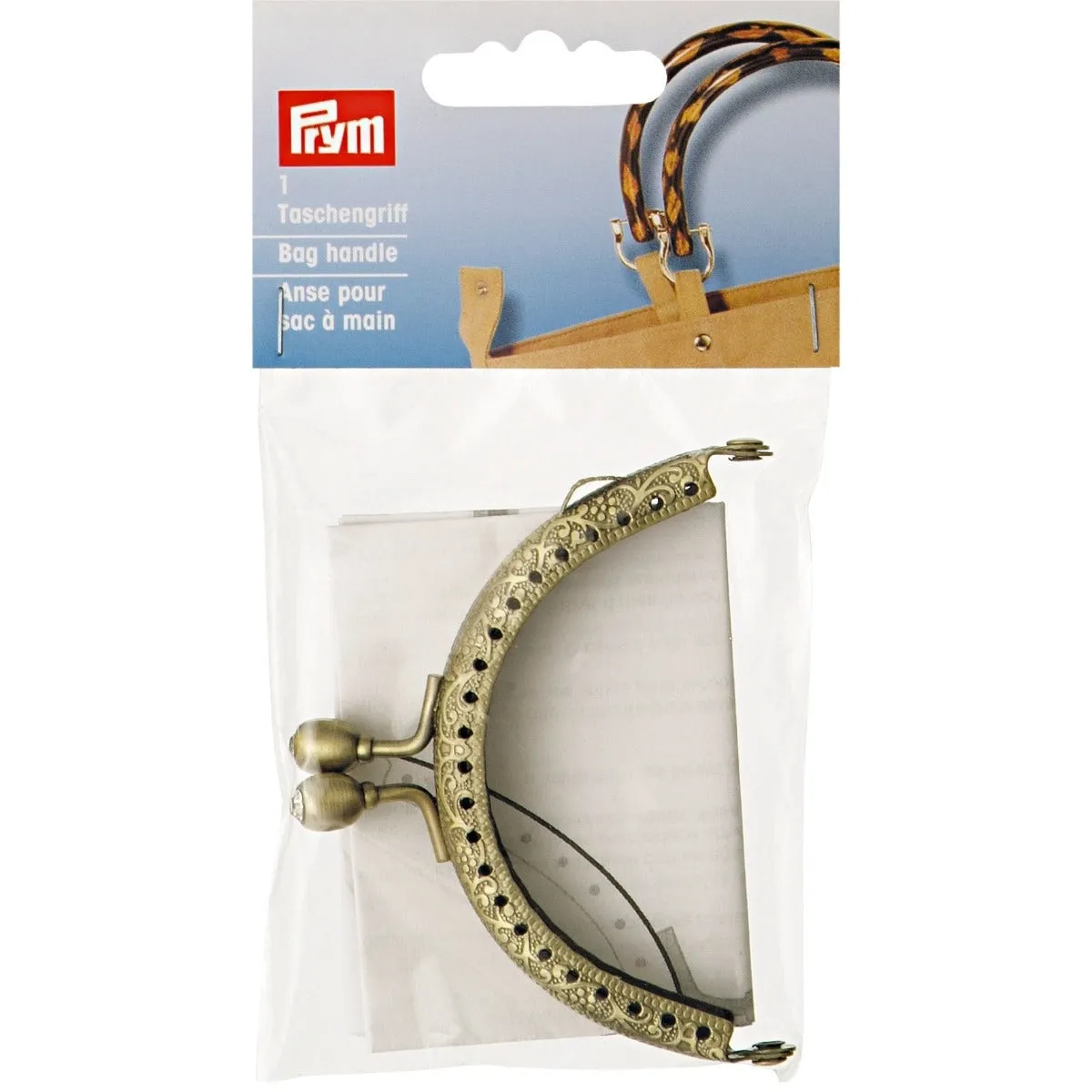 Prym Antique Brass bag fastening, Lorena