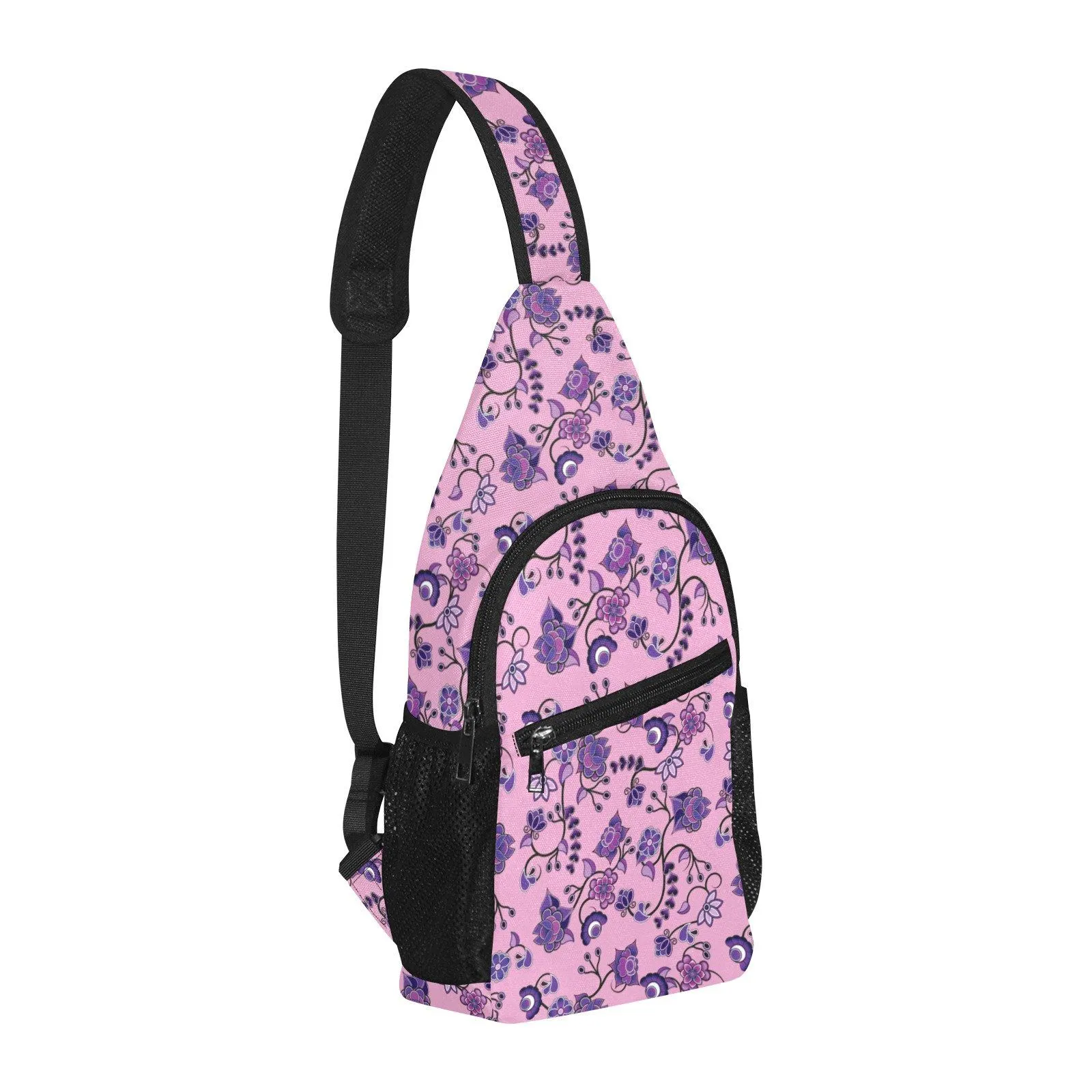 Purple Floral Amour Chest Bag