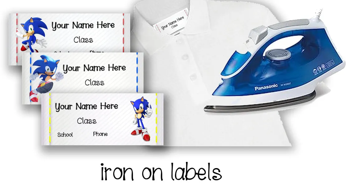 ""Sonic" School labels packs