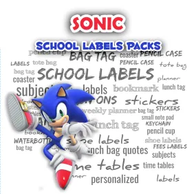 ""Sonic" School labels packs