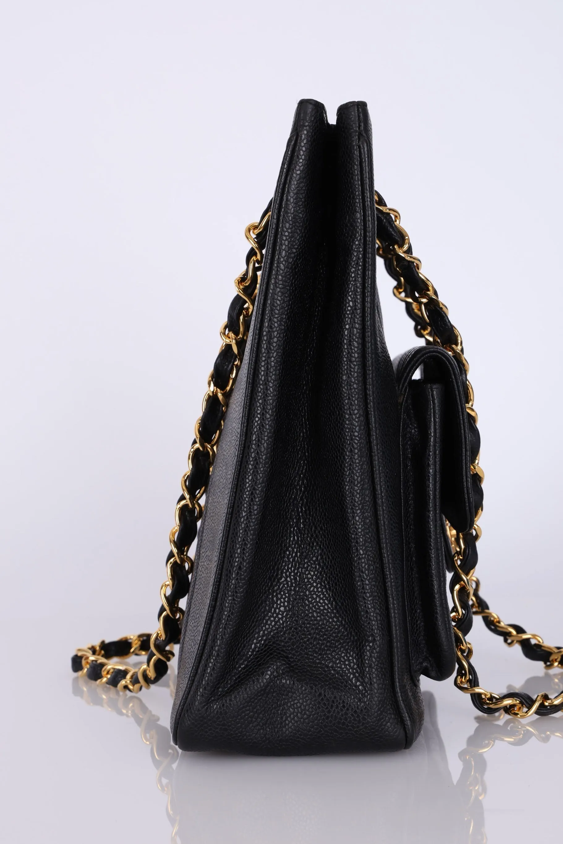 Rare CL Caviar Mademoiselle Pocket Turnlock Tote