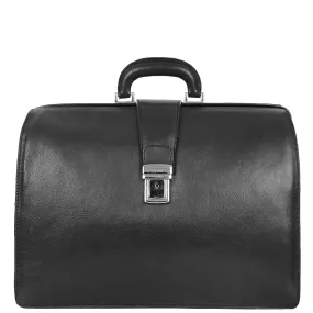 Real Leather Doctors Briefcase Gladstone Bag Ashford Black