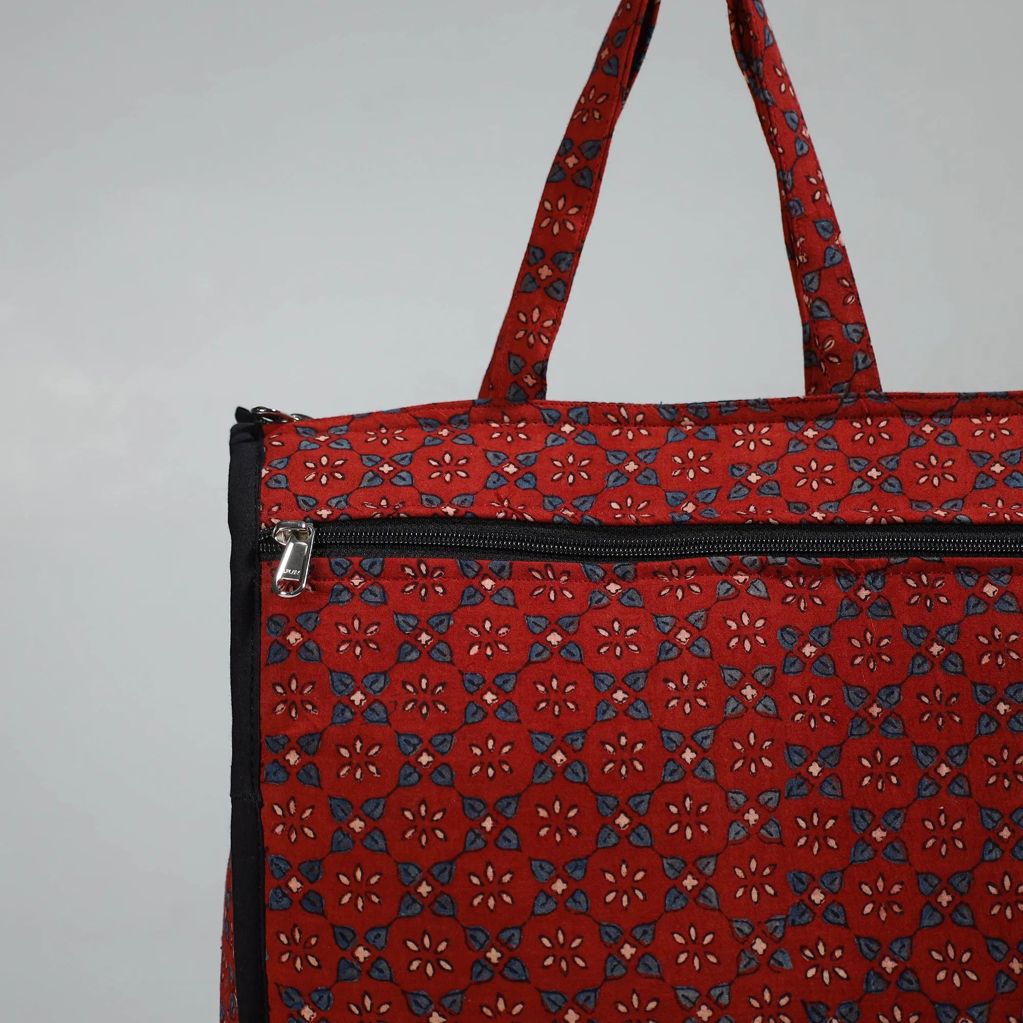 Red - Handcrafted Cotton Shopping Bag 18