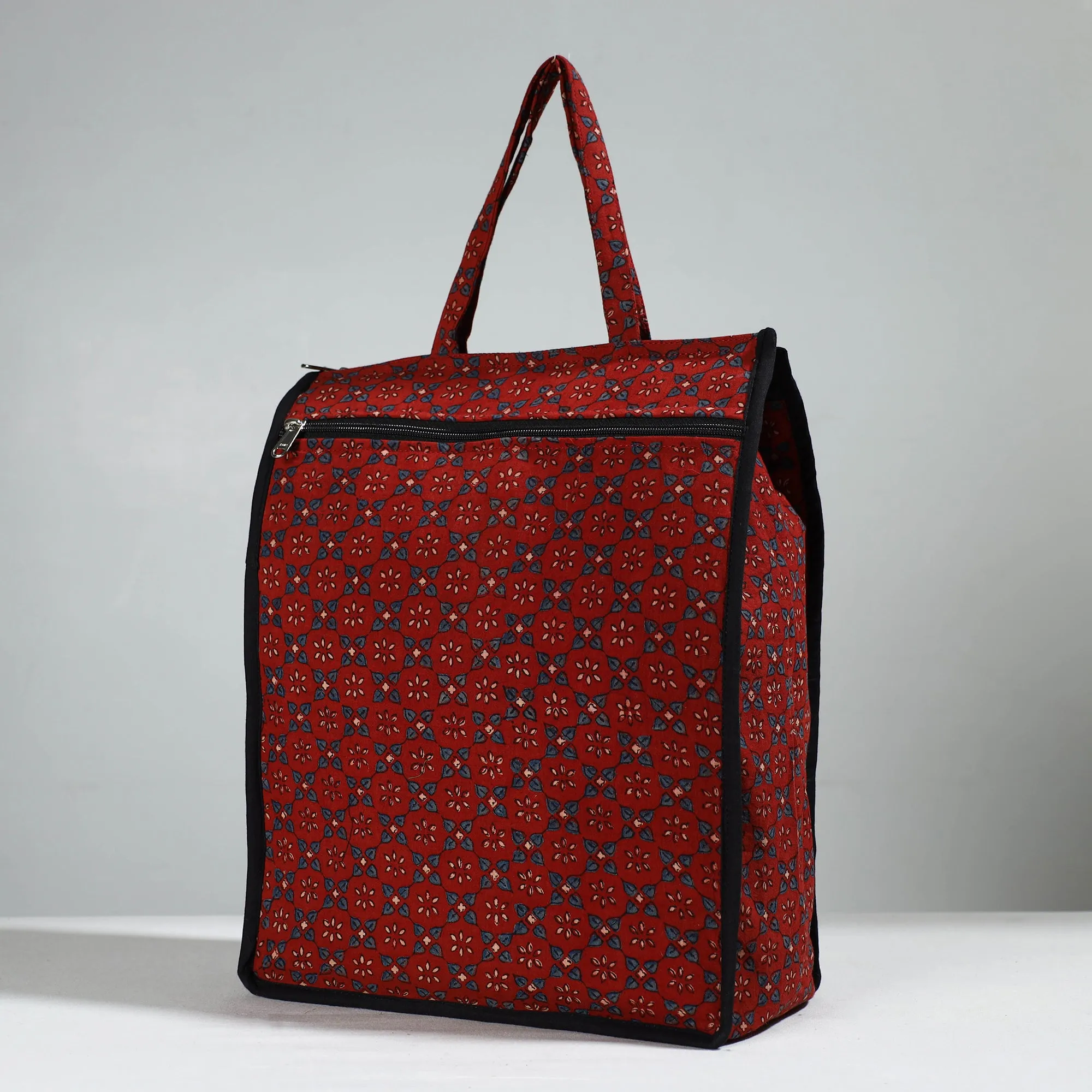 Red - Handcrafted Cotton Shopping Bag 18