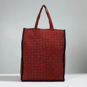 Red - Handcrafted Cotton Shopping Bag 18