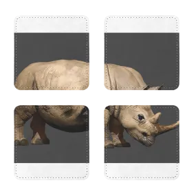 Rhino Character Sublimation Coasters Pack of Four